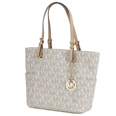 michael michael kors handbag jet set large travel satchel|Michael Kors vanilla jet set.